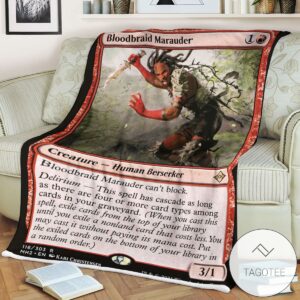 Mh2 116 Bloodbraid Marauder Mtg Game Magic The Gathering Blanket