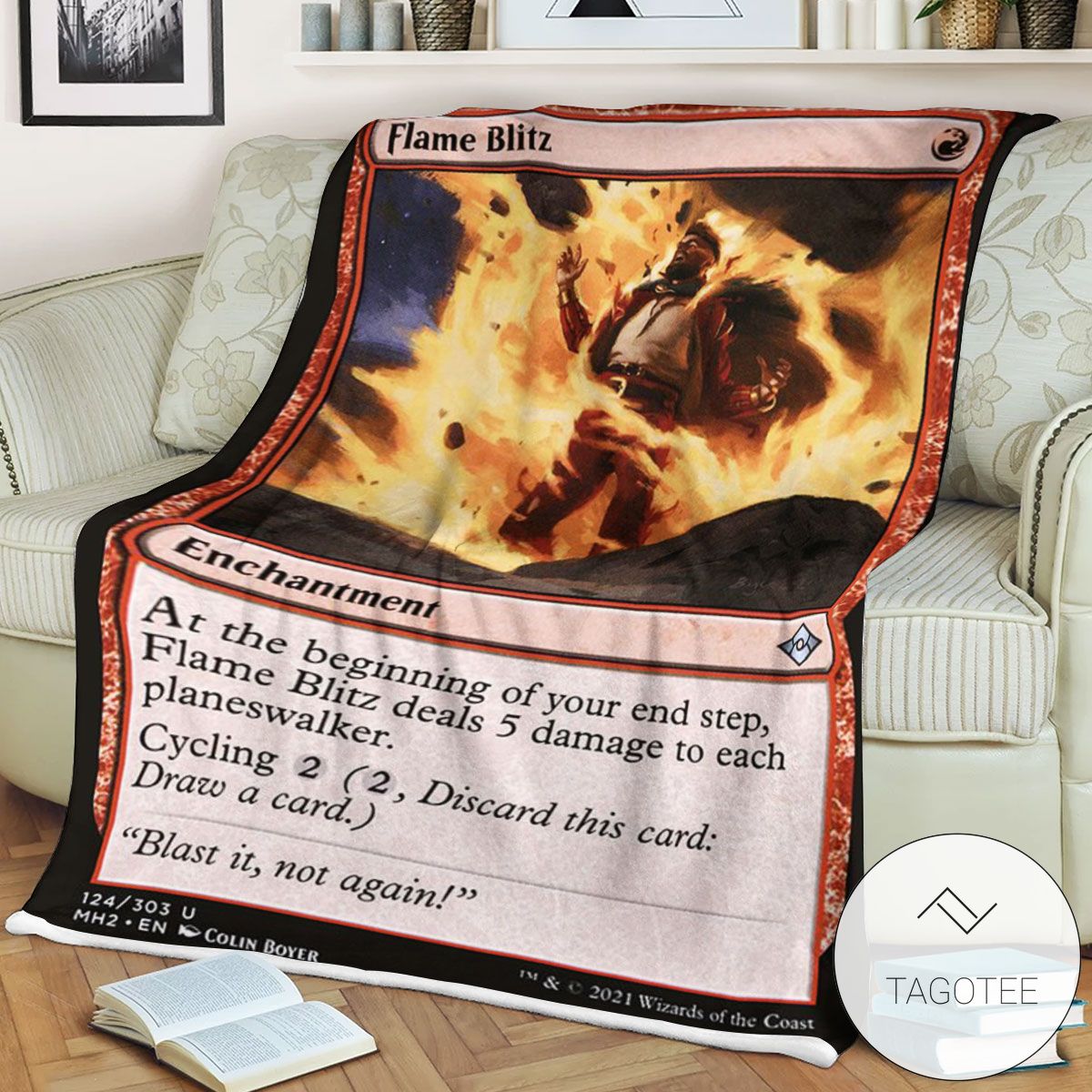 Mh2 124 Flame Blitz Mtg Game Magic The Gathering Blanket Mh2 124 Flame Blitz Mtg Game Magic The Gathering Blanket