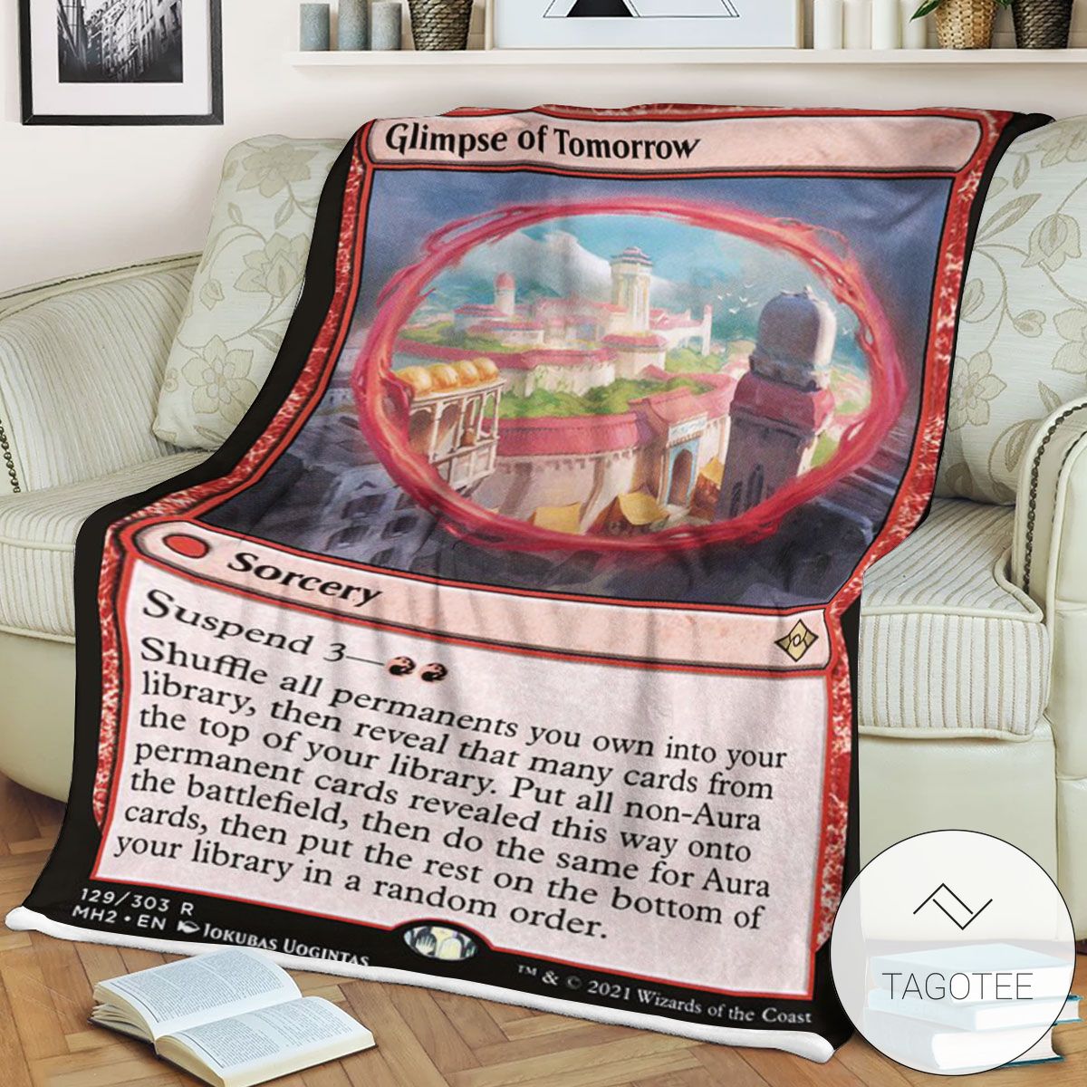 Mh2 129 Glimpse Of Tomorrow Mtg Game Magic The Gathering Blanket Mh2 129 Glimpse Of Tomorrow Mtg Game Magic The Gathering Blanket