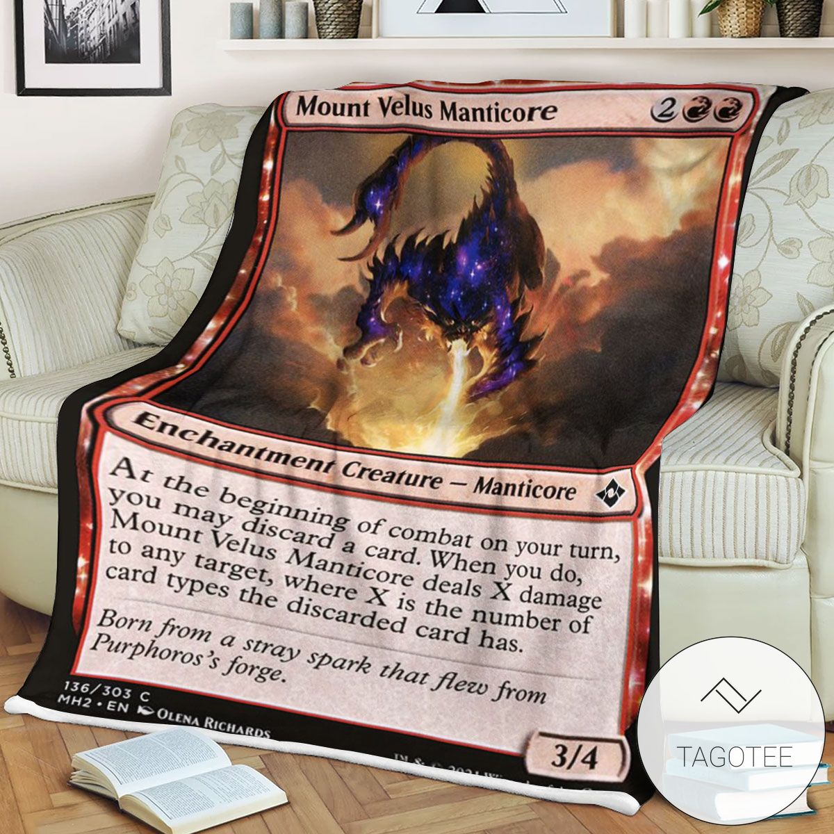Mh2 136 Mount Velus Manticore Mtg Game Magic The Gathering Blanket Mh2 136 Mount Velus Manticore Mtg Game Magic The Gathering Blanket