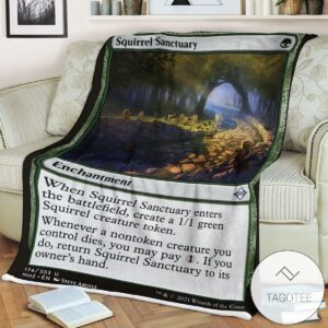 Mh2 174 Squirrel Sanctuary Mtg Game Magic The Gathering Blanket