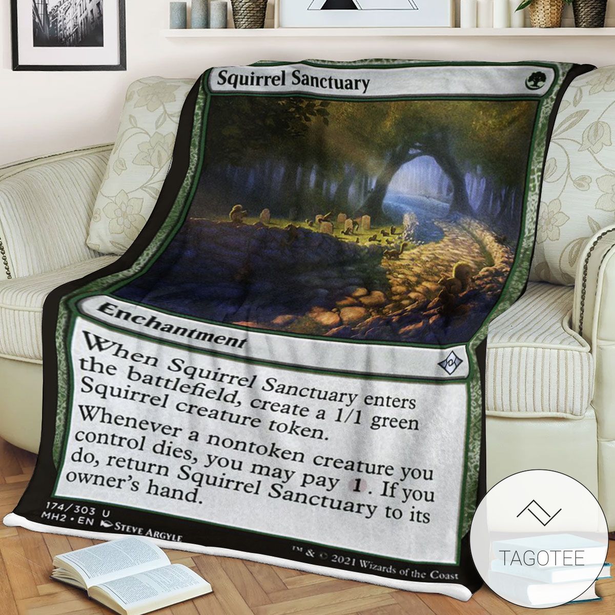 Mh2 174 Squirrel Sanctuary Mtg Game Magic The Gathering Blanket Mh2 174 Squirrel Sanctuary Mtg Game Magic The Gathering Blanket