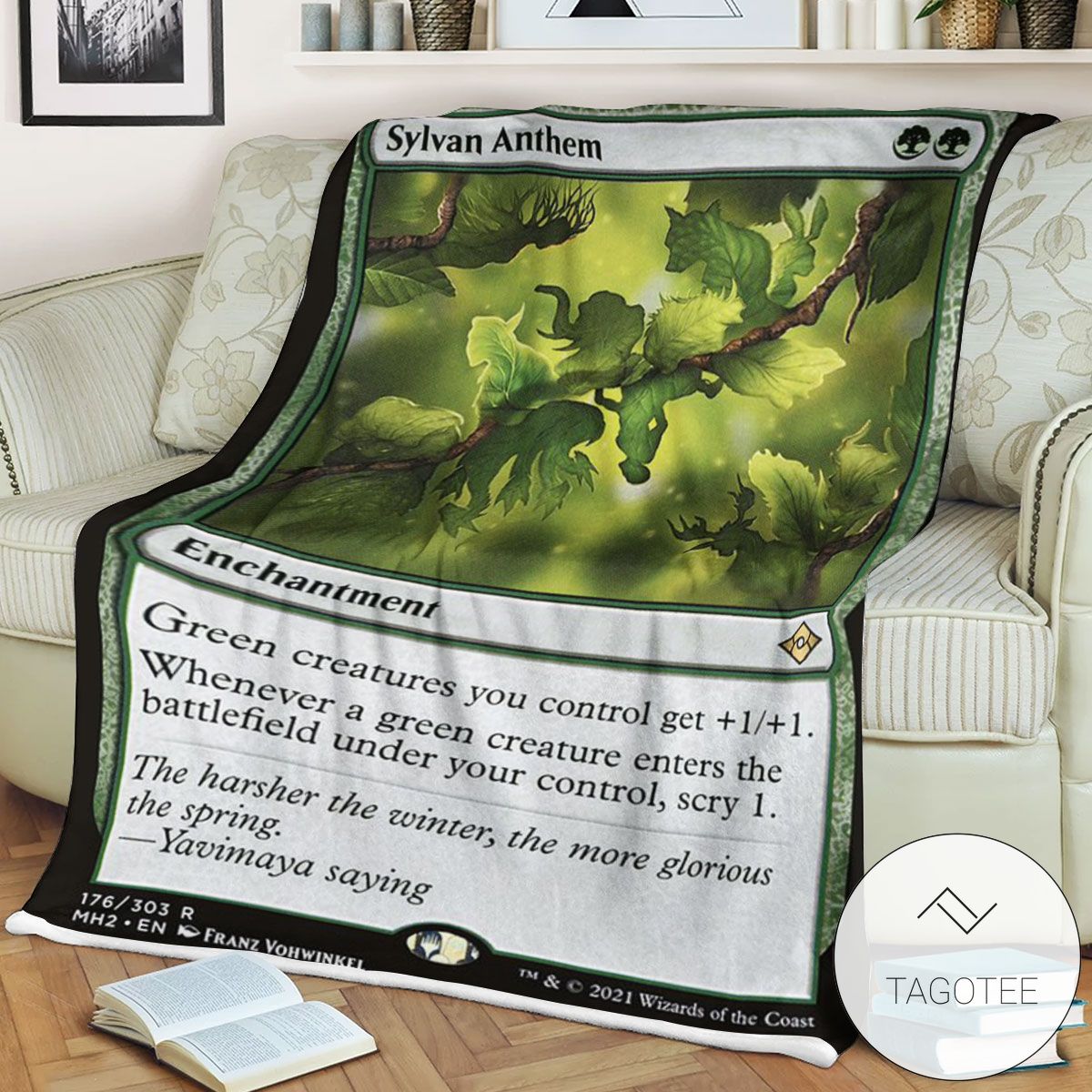 Mh2 176 Sylvan Anthem Mtg Game Magic The Gathering Blanket Mh2 176 Sylvan Anthem Mtg Game Magic The Gathering Blanket