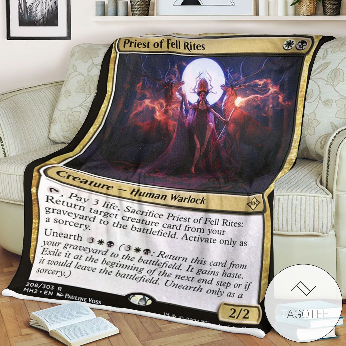 Mh2 208 Priest Of Fell Rites Mtg Game Magic The Gathering Blanket Mh2 208 Priest Of Fell Rites Mtg Game Magic The Gathering Blanket