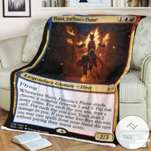 Mh2 218 Yusri Fortune S Flame Mtg Game Magic The Gathering Blanket