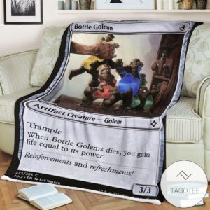 Mh2 222 Bottle Golems Mtg Game Magic The Gathering Blanket
