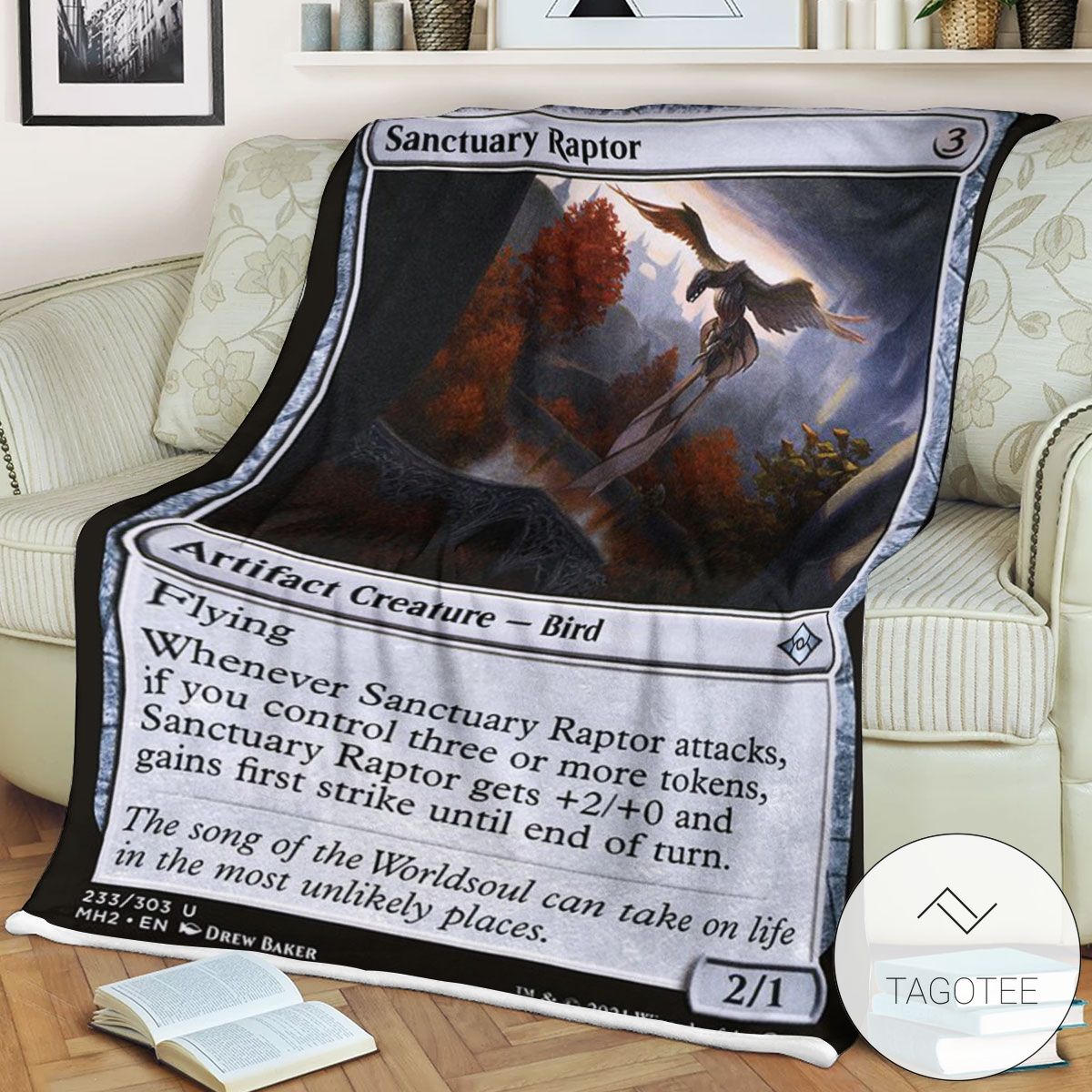 Mh2 233 Sanctuary Raptor Mtg Game Magic The Gathering Blanket Mh2 233 Sanctuary Raptor Mtg Game Magic The Gathering Blanket