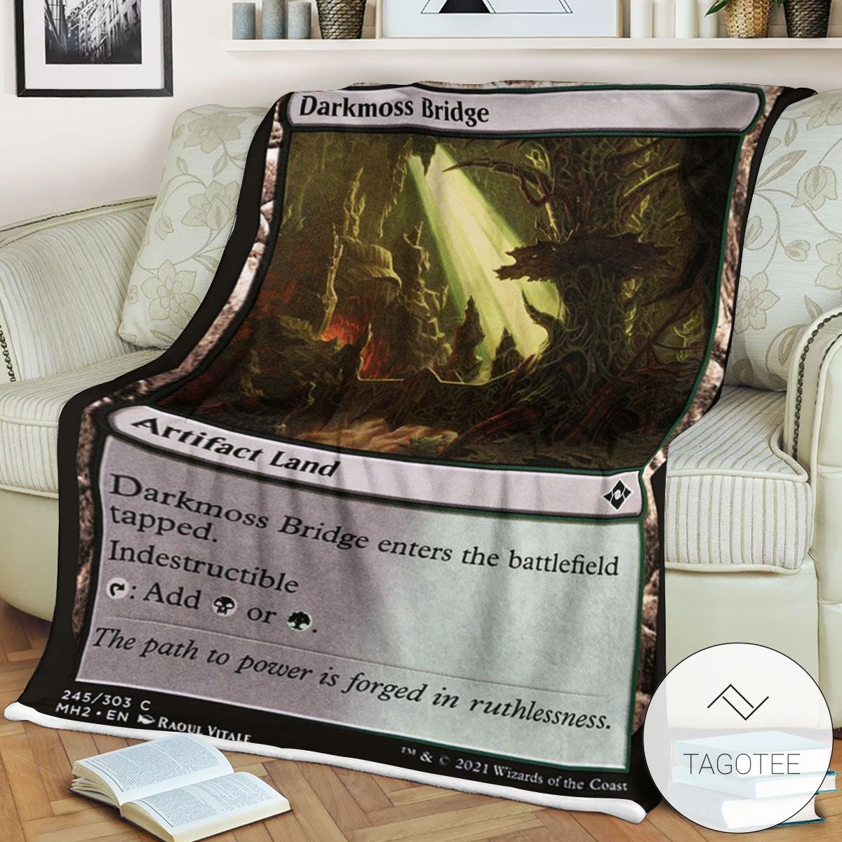 Mh2 245 Darkmoss Bridge Mtg Game Magic The Gathering Blanket Mh2 245 Darkmoss Bridge Mtg Game Magic The Gathering Blanket