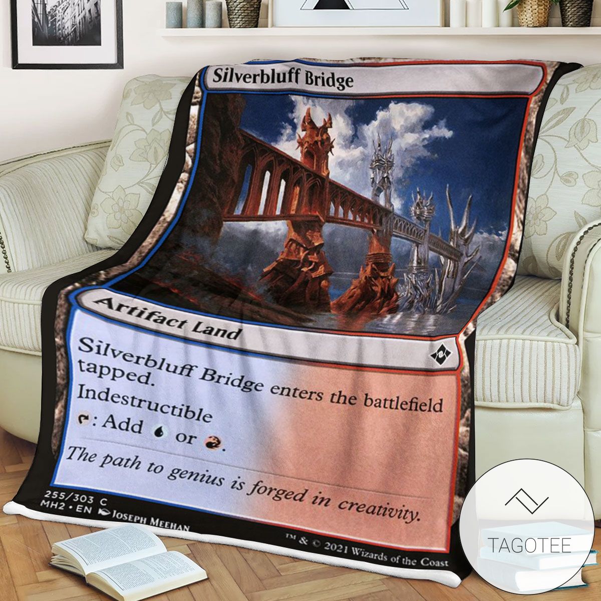 Mh2 255 Silverbluff Bridge Mtg Game Magic The Gathering Blanket Mh2 255 Silverbluff Bridge Mtg Game Magic The Gathering Blanket
