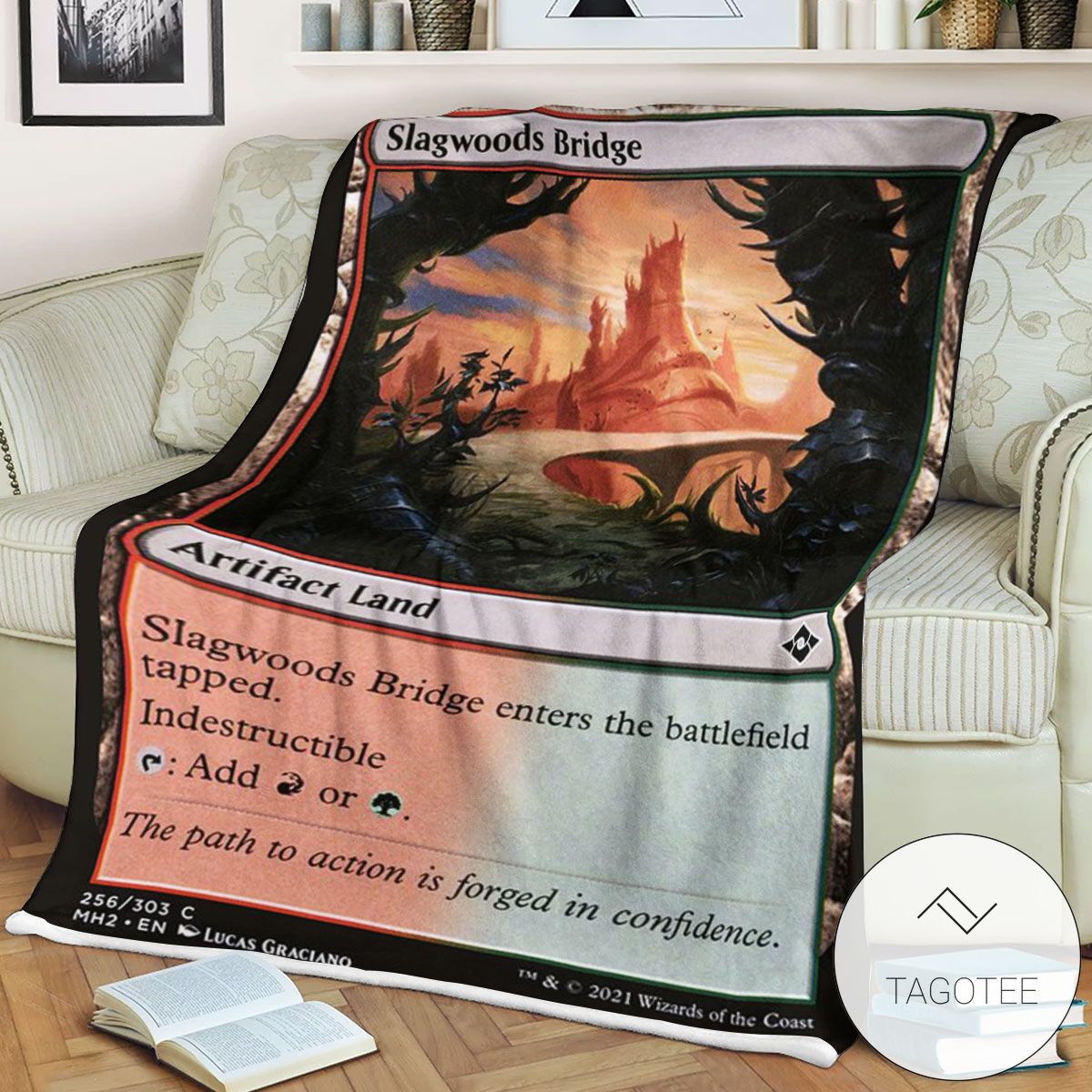 Mh2 256 Slagwoods Bridge Mtg Game Magic The Gathering Blanket Mh2 256 Slagwoods Bridge Mtg Game Magic The Gathering Blanket