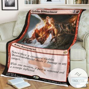 Mh2 279 Goblin Bombardment Mtg Game Magic The Gathering Blanket