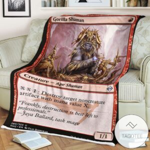 Mh2 280 Gorilla Shaman Mtg Game Magic The Gathering Blanket