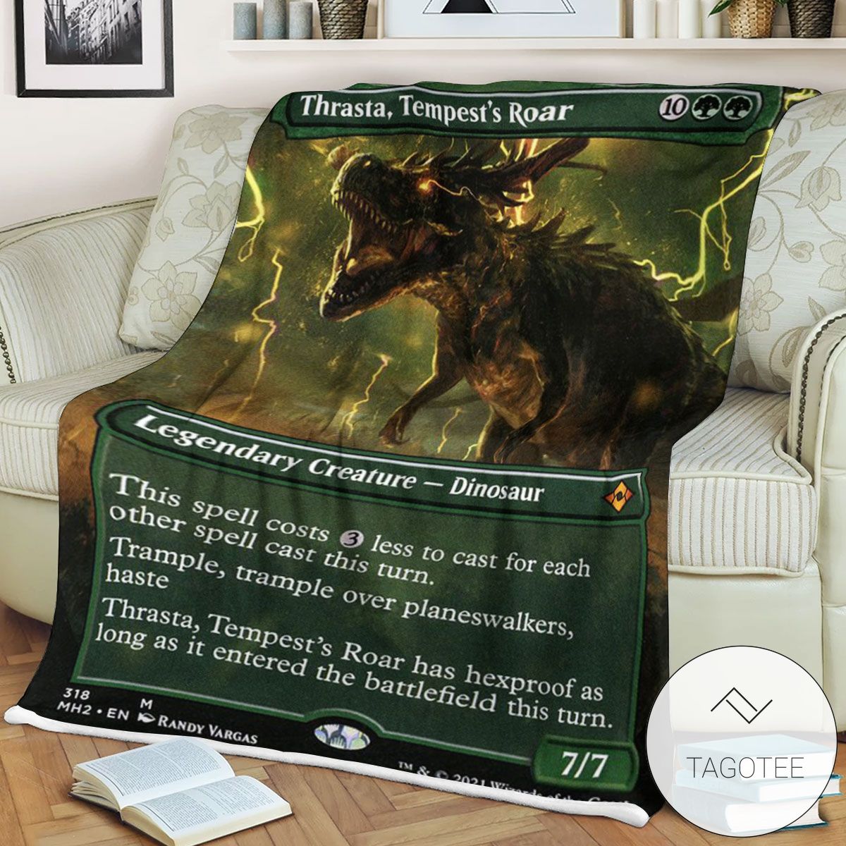 Mh2 318 Thrasta Tempest S Roar Mtg Game Magic The Gathering Blanket Mh2 318 Thrasta Tempest S Roar Mtg Game Magic The Gathering Blanket