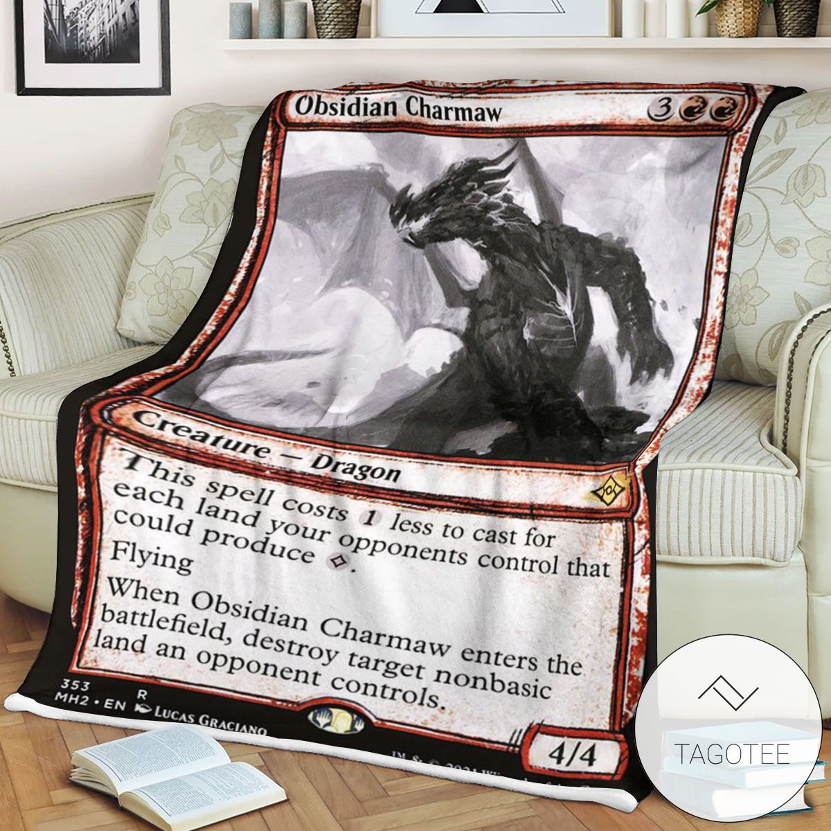 Mh2 353 Obsidian Charmaw Mtg Game Magic The Gathering Blanket Mh2 353 Obsidian Charmaw Mtg Game Magic The Gathering Blanket