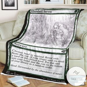 Mh2 354 Abundant Harvest Mtg Game Magic The Gathering Blanket