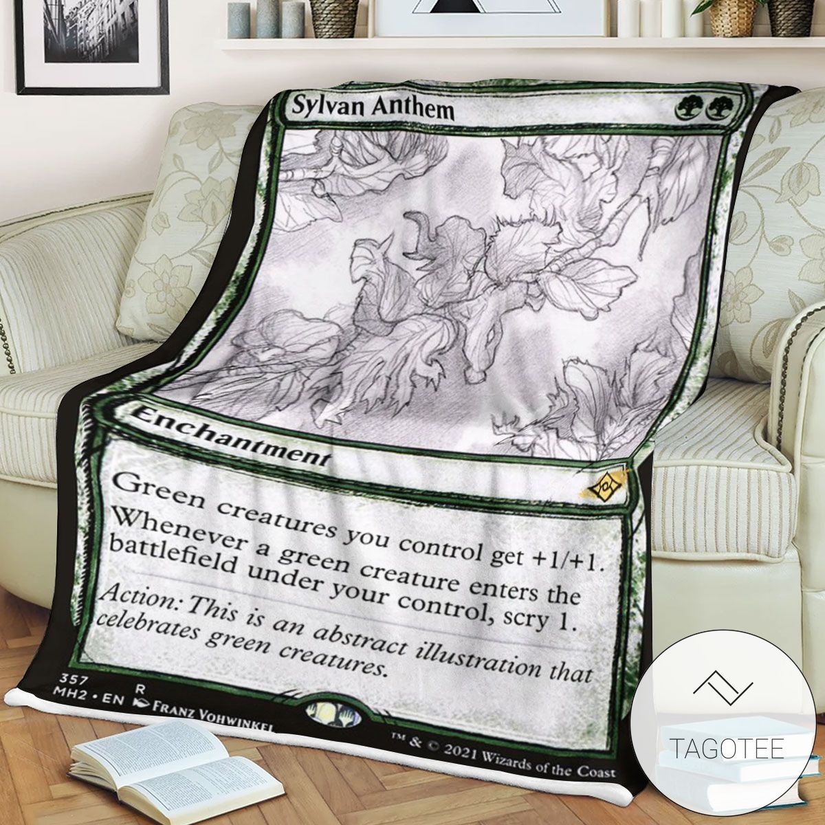 Mh2 357 Sylvan Anthem Mtg Game Magic The Gathering Blanket Mh2 357 Sylvan Anthem Mtg Game Magic The Gathering Blanket