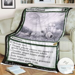 Mh2 359 Verdant Command Mtg Game Magic The Gathering Blanket