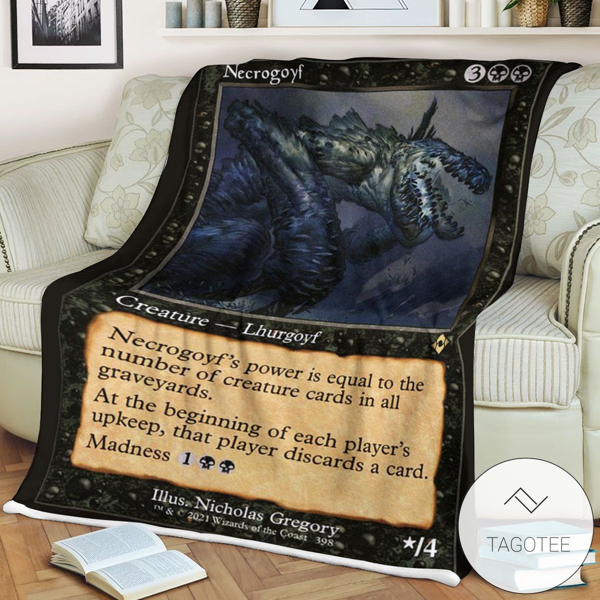 Mh2 398 Necrogoyf Mtg Game Magic The Gathering Blanket Mh2 398 Necrogoyf Mtg Game Magic The Gathering Blanket