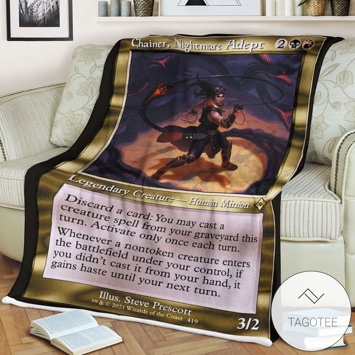Mh2 419 Chainer Nightmare Adept Mtg Game Magic The Gathering Blanket Mh2 419 Chainer Nightmare Adept Mtg Game Magic The Gathering Blanket
