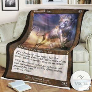Mh2 427 Diamond Lion Mtg Game Magic The Gathering Blanket