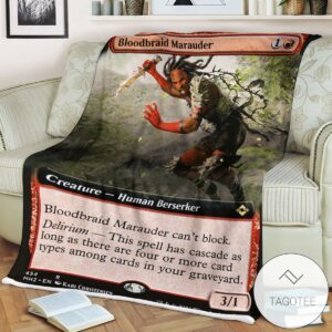 Mh2 454 Bloodbraid Marauder Mtg Game Magic The Gathering Blanket