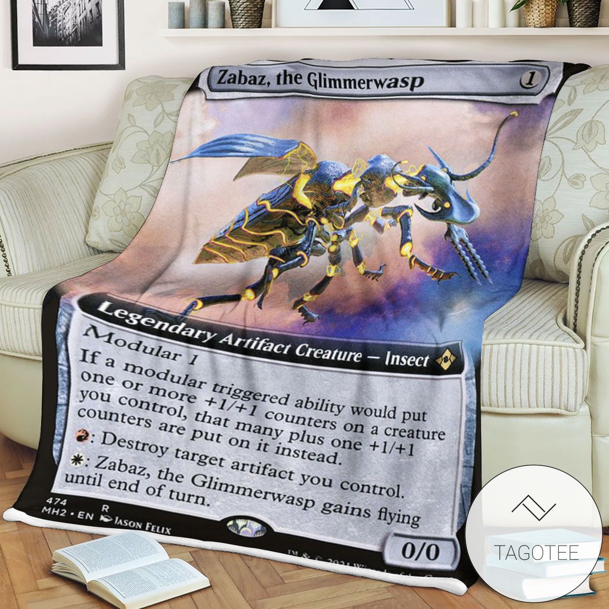 Mh2 474 Zabaz The Glimmerwasp Mtg Game Magic The Gathering Blanket Mh2 474 Zabaz The Glimmerwasp Mtg Game Magic The Gathering Blanket