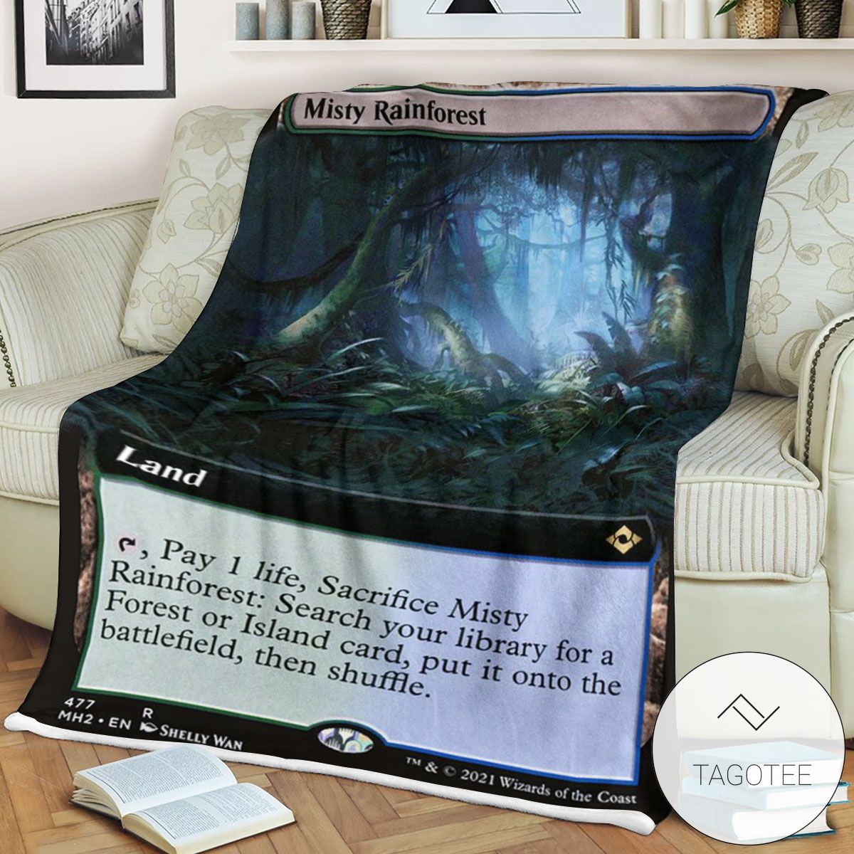 Mh2 477 Misty Rainforest Mtg Game Magic The Gathering Blanket Mh2 477 Misty Rainforest Mtg Game Magic The Gathering Blanket
