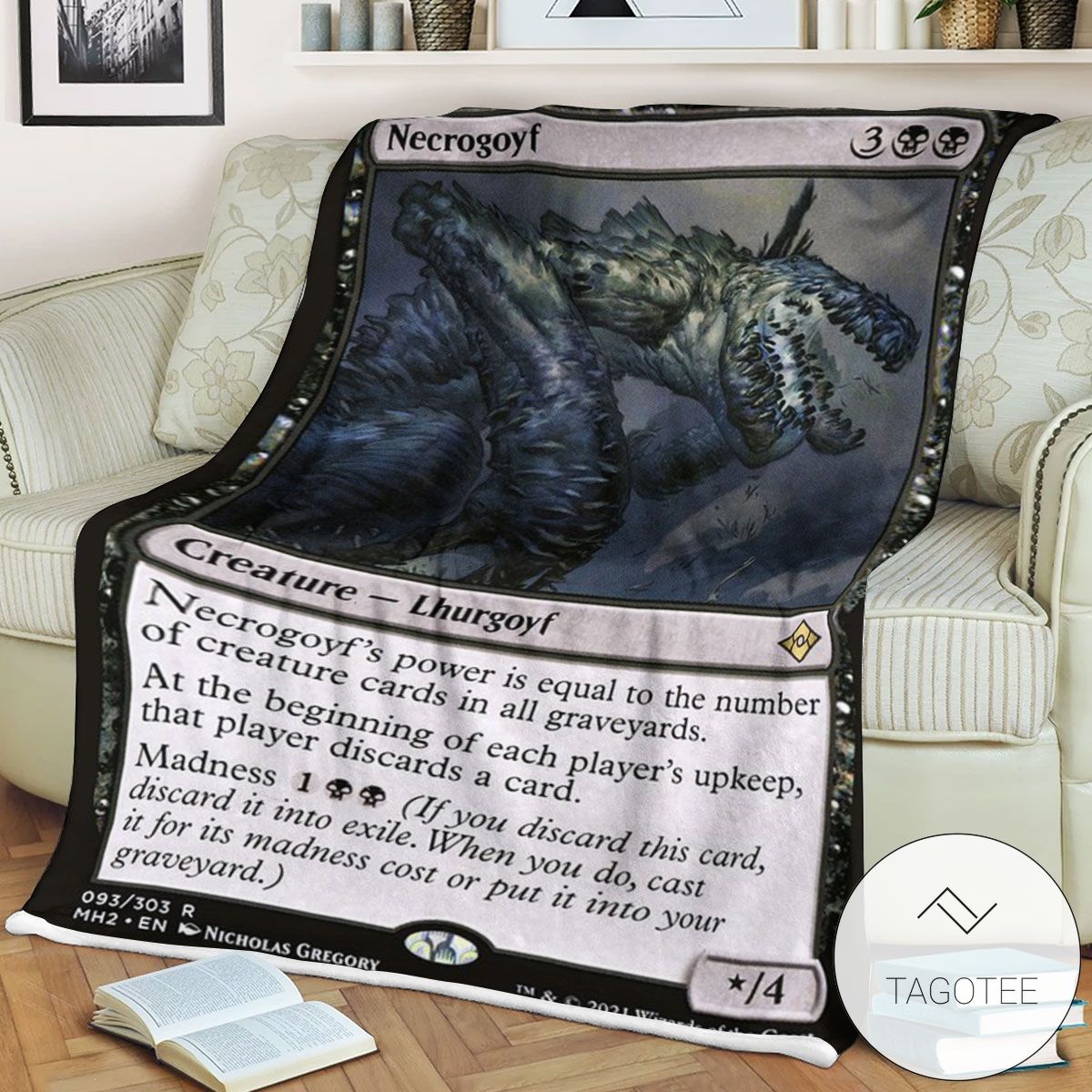 Mh2 93 Necrogoyf Mtg Game Magic The Gathering Blanket Mh2 93 Necrogoyf Mtg Game Magic The Gathering Blanket
