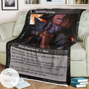 Mid 126 Strangling Grasp Mtg Game Magic The Gathering Blanket