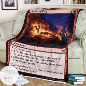 Mid 133 Cathartic Pyre Mtg Game Magic The Gathering Blanket