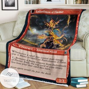 Mid 141 Embodiment Of Flame Mtg Game Magic The Gathering Blanket