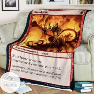 Mid 144 Immolation Mtg Game Magic The Gathering Blanket