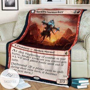 Mid 157 Reckless Stormseeker Mtg Game Magic The Gathering Blanket