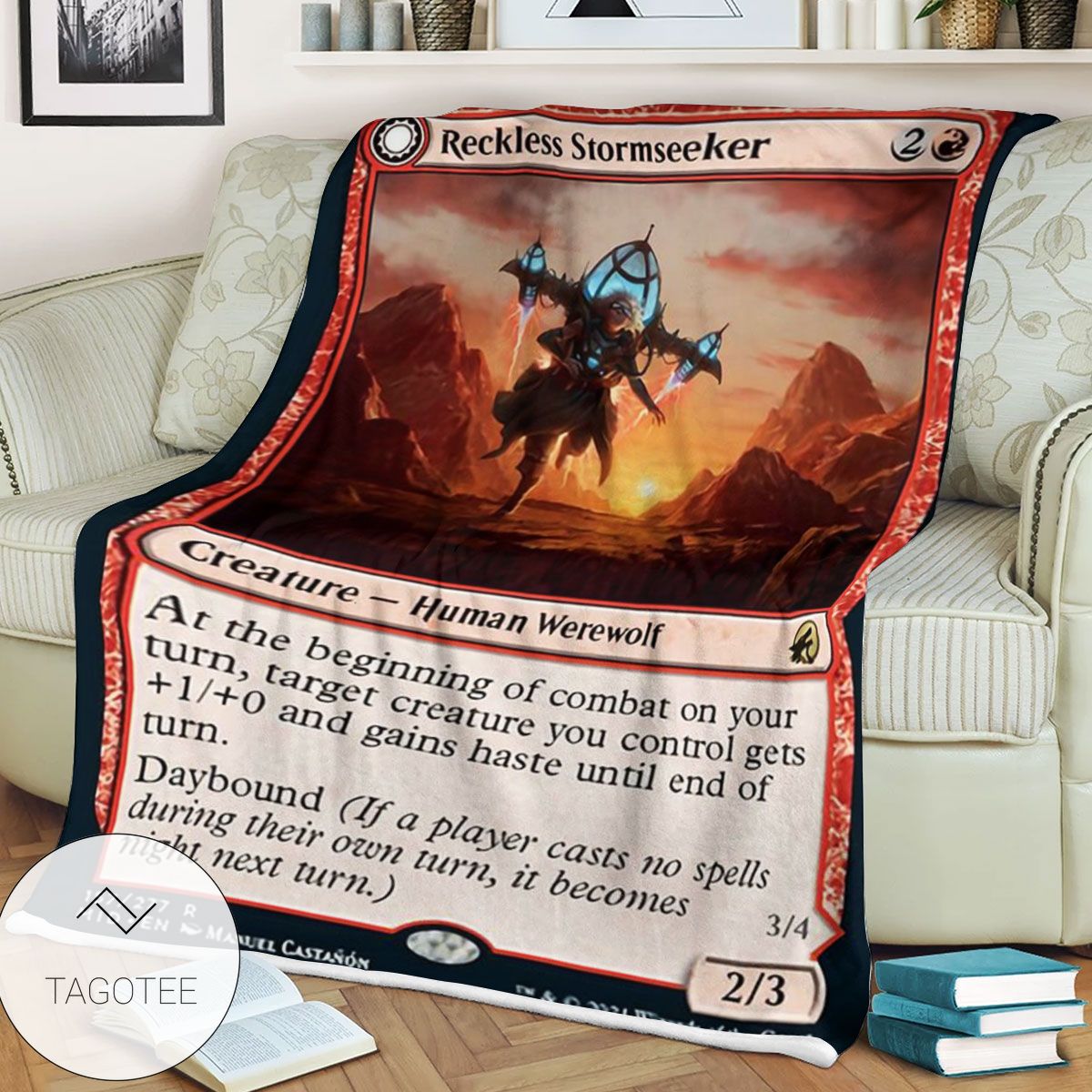 Mid 157 Reckless Stormseeker Mtg Game Magic The Gathering Blanket Mid 157 Reckless Stormseeker Mtg Game Magic The Gathering Blanket