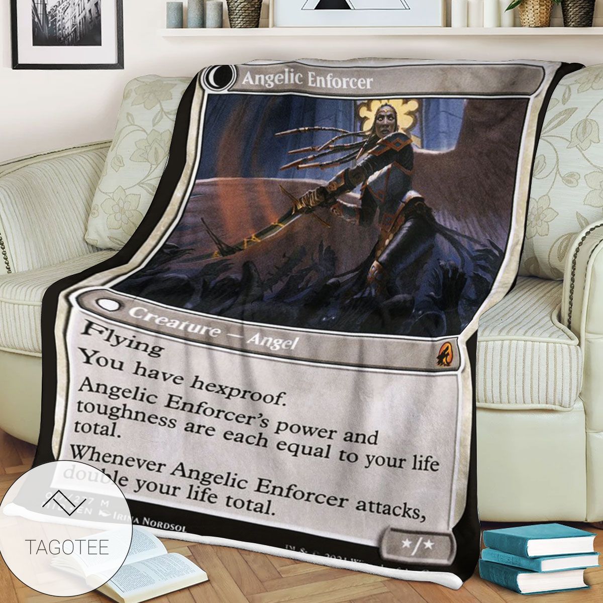 Mid 17 Angelic Enforcer Mtg Game Magic The Gathering Blanket Mid 17 Angelic Enforcer Mtg Game Magic The Gathering Blanket