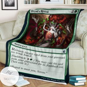 Mid 183 Dryad S Revival Mtg Game Magic The Gathering Blanket