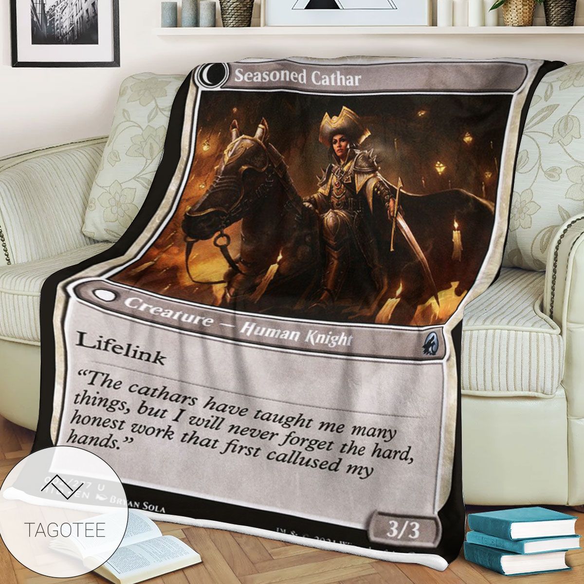 Mid 2 Seasoned Cathar Mtg Game Magic The Gathering Blanket Mid 2 Seasoned Cathar Mtg Game Magic The Gathering Blanket