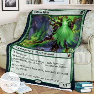 Mid 207 Willow Geist Mtg Game Magic The Gathering Blanket