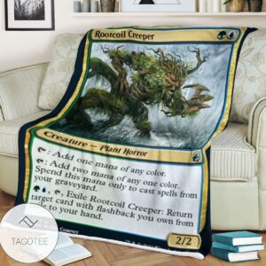 Mid 238 Rootcoil Creeper Mtg Game Magic The Gathering Blanket