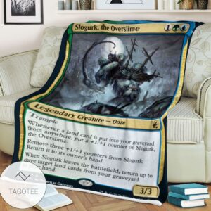 Mid 242 Slogurk The Overslime Mtg Game Magic The Gathering Blanket