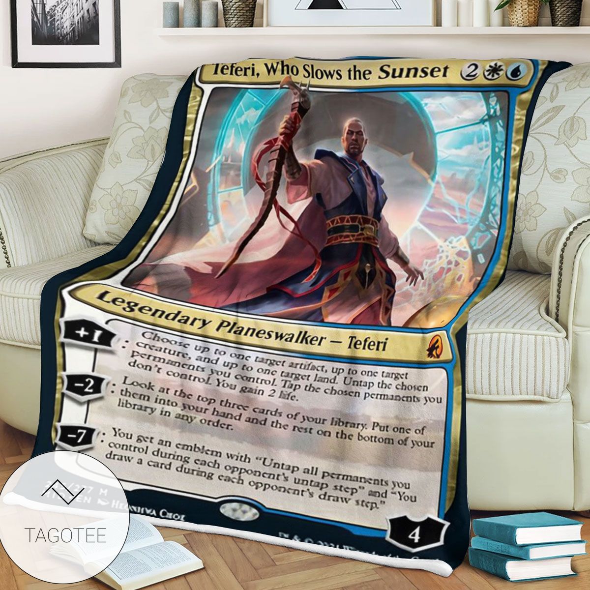 Mid 245 Teferi Who Slows The Sunset Mtg Game Magic The Gathering Blanket Mid 245 Teferi Who Slows The Sunset Mtg Game Magic The Gathering Blanket