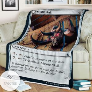 Mid 256 Mystic Skull Mtg Game Magic The Gathering Blanket