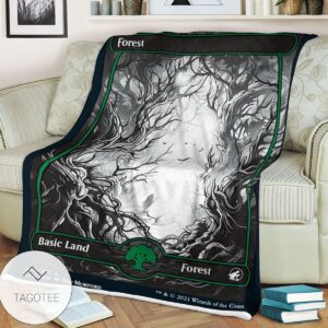 Mid 277 Forest Mtg Game Magic The Gathering Blanket