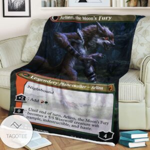 Mid 279 Arlinn The Moon S Fury Mtg Game Magic The Gathering Blanket