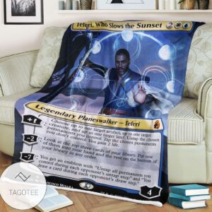Mid 280 Teferi Who Slows The Sunset Mtg Game Magic The Gathering Blanket