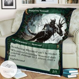 Mid 288 Seafaring Werewolf Mtg Game Magic The Gathering Blanket