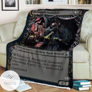 Mid 289 Baneblade Scoundrel Mtg Game Magic The Gathering Blanket