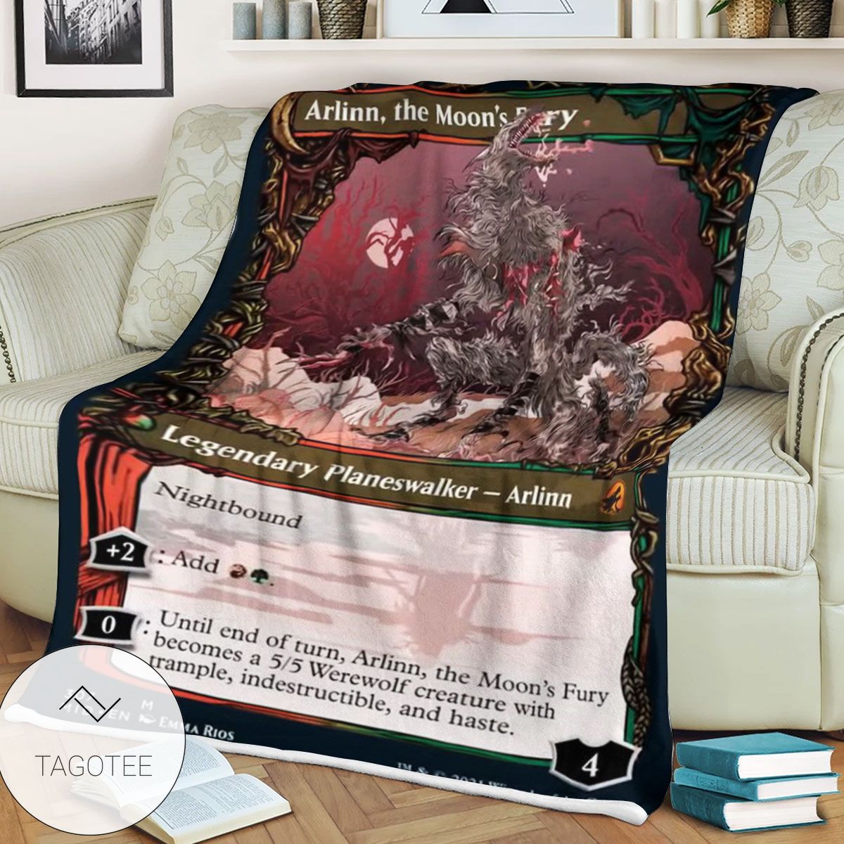 Mid 307 Arlinn The Moon S Fury Mtg Game Magic The Gathering Blanket Mid 307 Arlinn The Moon S Fury Mtg Game Magic The Gathering Blanket