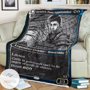 Mid 317 Dennick Pious Apprentice Mtg Game Magic The Gathering Blanket