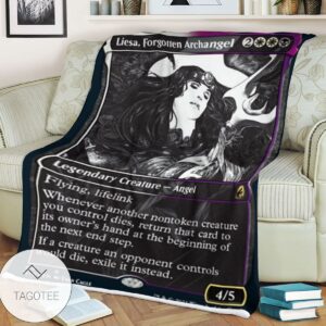 Mid 319 Liesa Forgotten Archangel Mtg Game Magic The Gathering Blanket